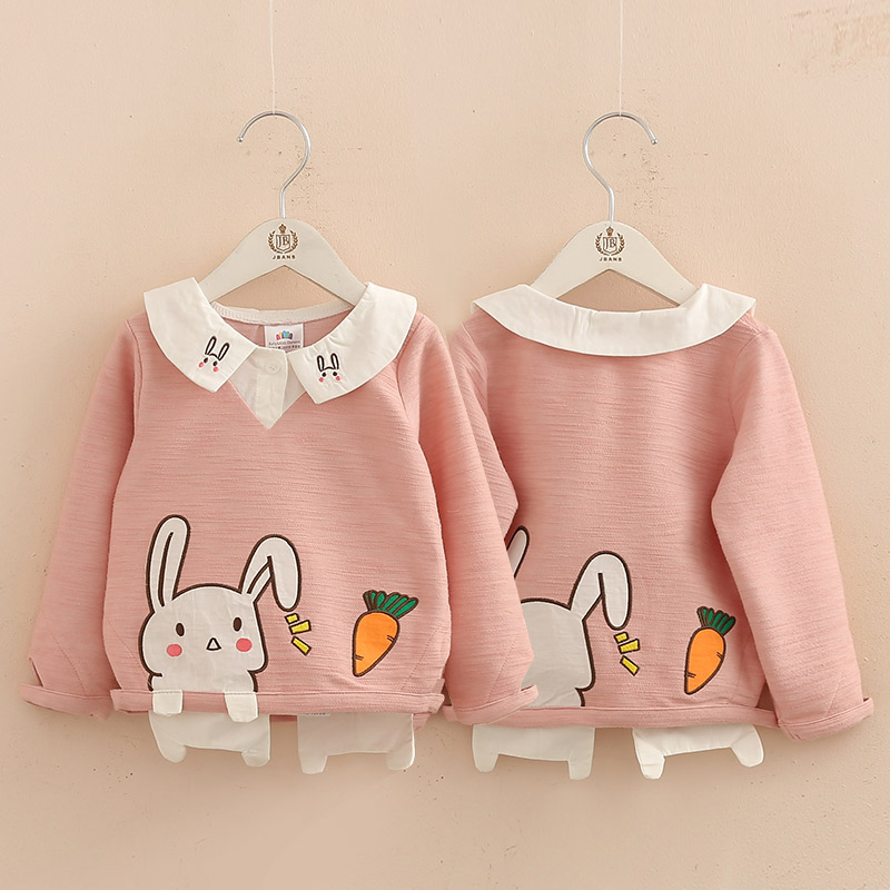 baby Embroidery Bunny jacket 2019 spring clothes new pattern girl Children's clothing children Lapel Sweater wt-8562in the Children/Baby/Family fitted , Sweater/Fleece category - from Buy2taobao.com to provide professional Taobao agent buy service