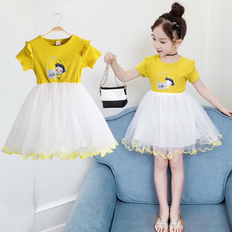 KIDS~ [Doll head Dress Girls dress 2019 Summer wear Western style CUHK skirtin the Children/Baby/Family fitted , Skirt(New) , Dress category - from Buy2taobao.com to provide professional Taobao agent buy service