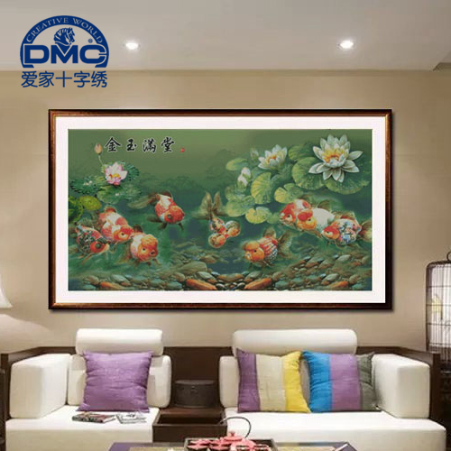 DMC十字绣套件 客厅 卧室 精准印花 金玉满堂|ruв категории домашний ткань, вышивка крестом и инструментов, принадлежностей, вышивка крестом suite - от Buy2taobao.com для оказания профессиональной услуги покупки агента Taobao
