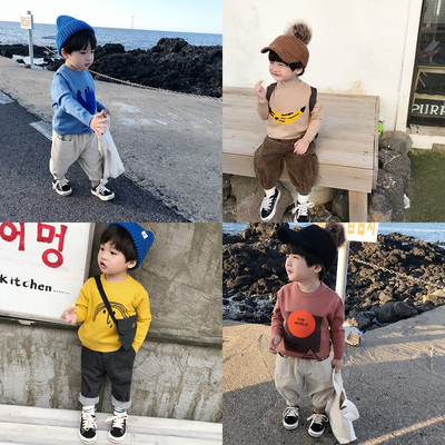 ivan家童装冬季新款卡通提花毛衣男女童套头毛衫宝宝加厚上衣潮款