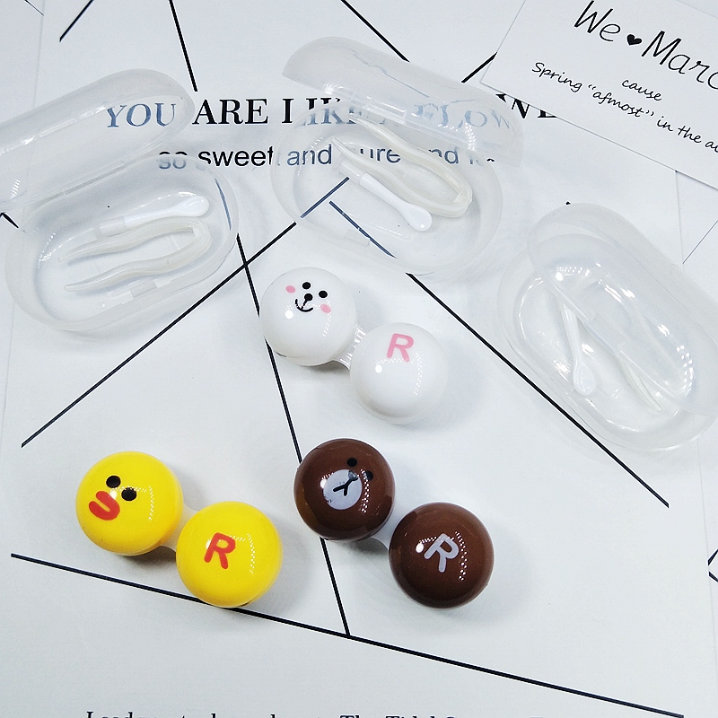 發4個熊雞兔隱形眼鏡盒美瞳伴侶盒PP收納盒簡約護理雙聯盒子包郵在類目 ZIPPO/瑞士軍刀/眼鏡, 眼鏡配件、護理劑, 隱形眼鏡伴侶盒中 - 來自Buy2taobao.com提供專業的淘寶代購服務