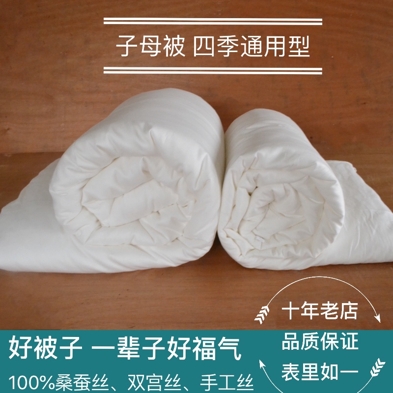 送家人礼物子母被 桑蚕丝被双宫手工丝 四季被春秋被夏薄冬二合一在类目 床上用品, 被子, 蚕丝被中 - 来自Buy2taobao.com提供专业的淘宝代购服务