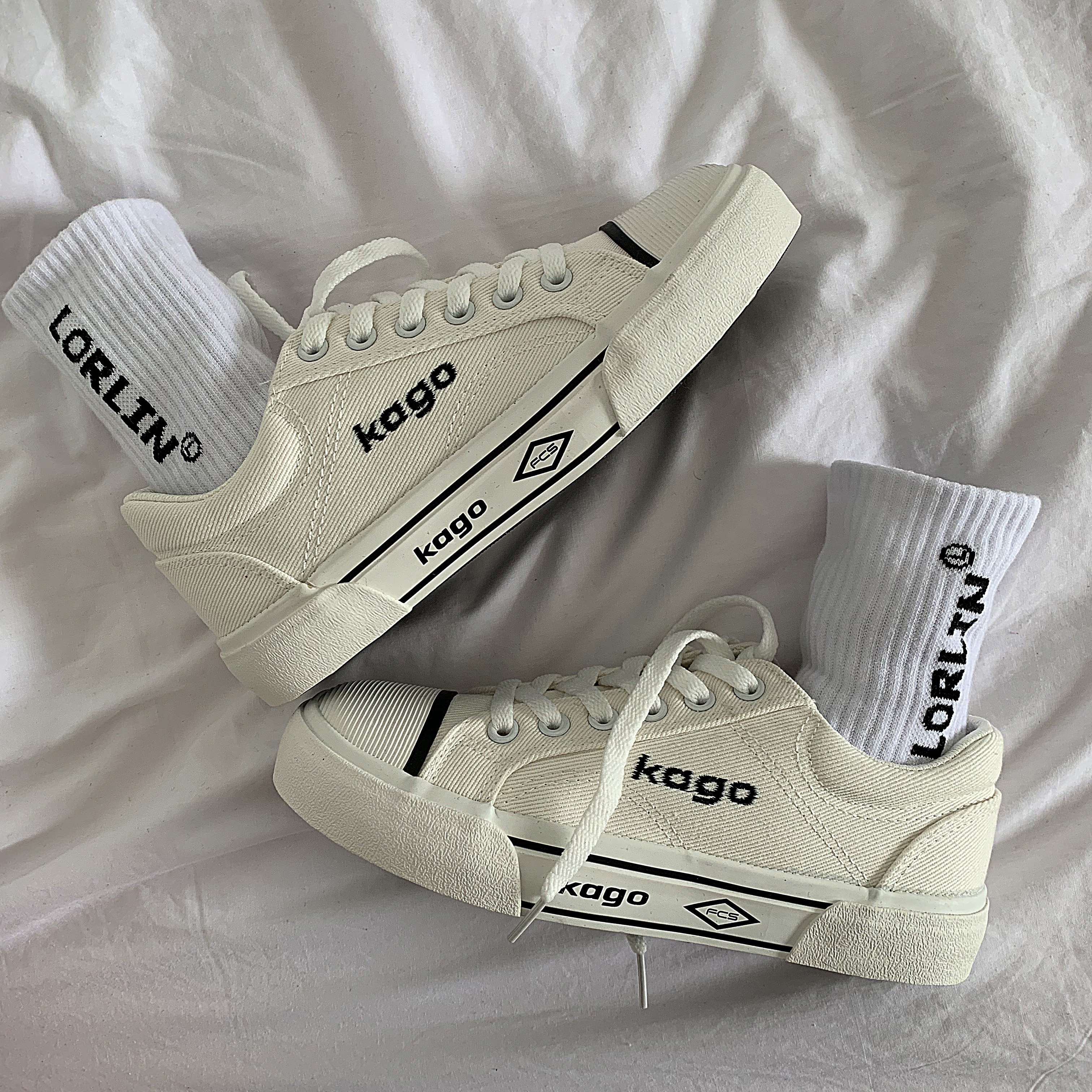 L / C 2019 New Spring ins Ultra-fire White shoes student Korean Edition ulzzang Yamamoto Street beat canvas shoein the Women's Shoes, Canvas shoes category - from Buy2taobao.com to provide professional Taobao agent buy service