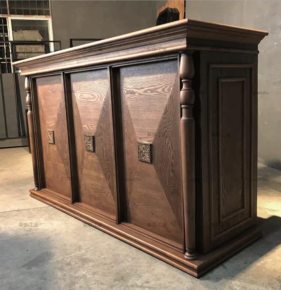 Chinese style Retro clothing Shoe store Corner solid wood Do the old Cashier counter Bar counter Reception Simplicity Bar Deskin the Business/Office Furniture , Supermarket Furniture , Cashier  category - from Buy2taobao.com to provide professional Taobao agent buy service