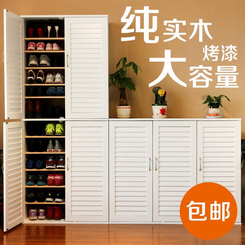 包邮松木大容量全实木百叶门鞋柜阳台门厅创意组合式多层高储物柜|ruв категории жилой мебели, кабинет, чистка - от Buy2taobao.com для оказания профессиональной услуги покупки агента Taobao
