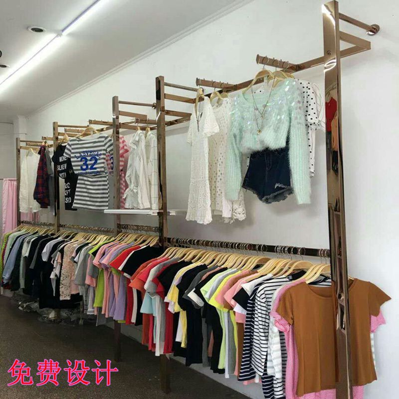 上墙立柱男女服装货架展示架服装店高档不锈钢玫瑰金组合服装货架|ruв категории офисное оборудование/расходные материалы/соответствующие услуги, проектор аксессуары, проектор стент (штатив) - от Buy2taobao.com для оказания профессиональной услуги покупки агента Taobao