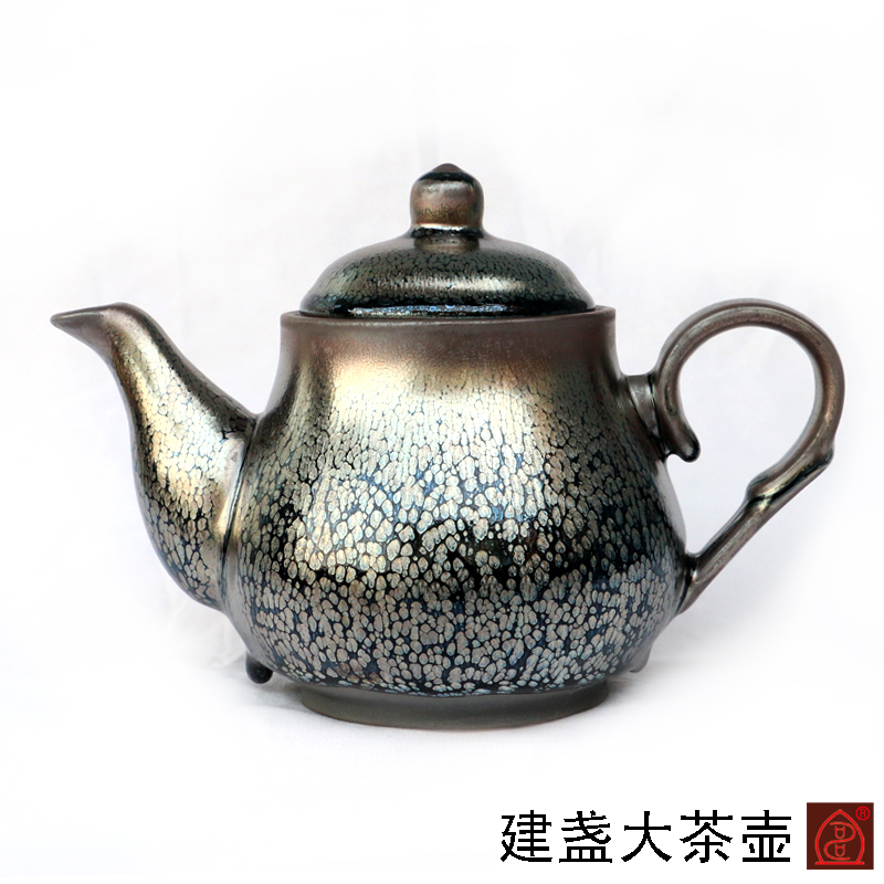 司空银油滴建盏建阳欧式茶壶黑瓷窑变功夫水壶铁胎鹧鸪斑陶瓷壶|ruв категории посуда, чайный сервиз, чайник - от Buy2taobao.com для оказания профессиональной услуги покупки агента Taobao