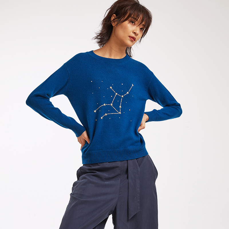 constellation customized 2018 Autumn and winter new pattern lady Cashmere sweater T-shirts Socket sweater Pure Cashmere Sweaterin the Women's clothing/Boutique , Wool sweater category - from Buy2taobao.com to provide professional Taobao agent buy service