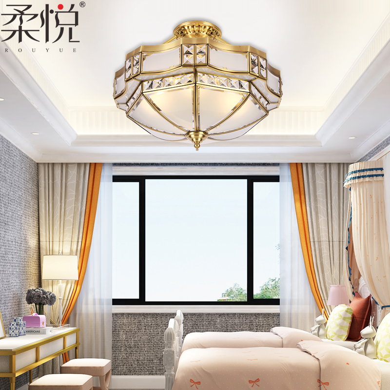 柔悦欧式全铜吸顶灯客厅卧室灯吸顶灯餐厅吸顶书房吸顶铜灯在类目 家装主材, 灯具灯饰, 吸顶灯中 - 来自Buy2taobao.com提供专业的淘宝代购服务