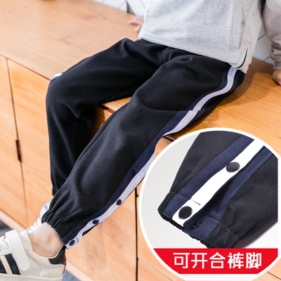 男童裤子春秋款2018秋装新款儿童运动裤大童休闲裤学生宽松长裤潮