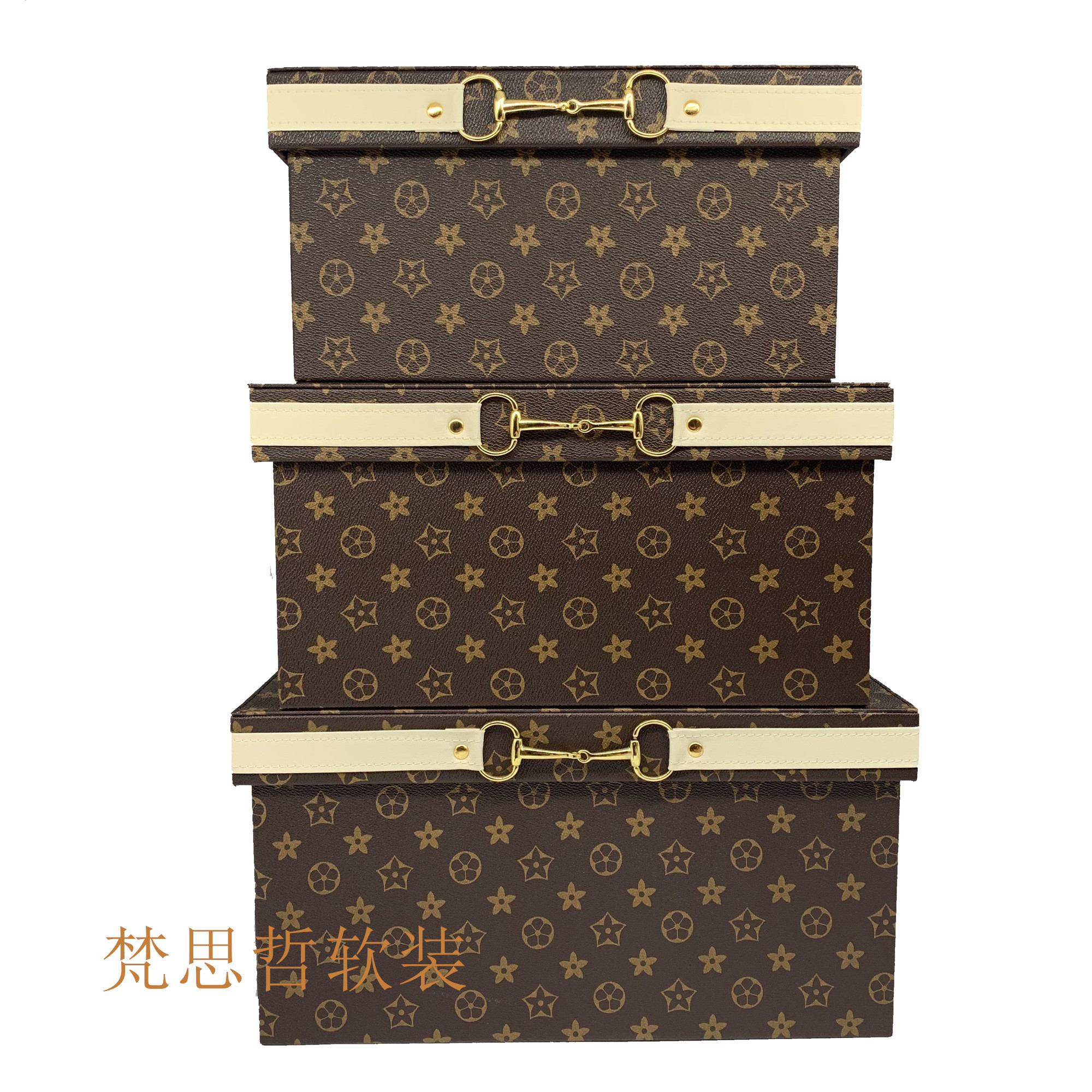 Leather storage box Open Houses wardrobe Storage box Decoration brown Decorative boxes Three-piece Suitein the Home accessories , Decorative items , Jewelry Box category - from Buy2taobao.com to provide professional Taobao agent buy service