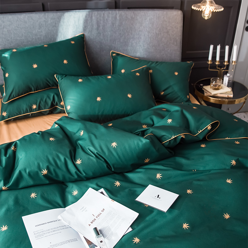 European style Four piece suit Cotton pure cotton Net Red sheet Quilt cover 1.8m2.0 Double Bedclothes Bed coverin the Bedclothes , Bedding Sets/Family of four/Multiple sets of category - from Buy2taobao.com to provide professional Taobao agent buy service