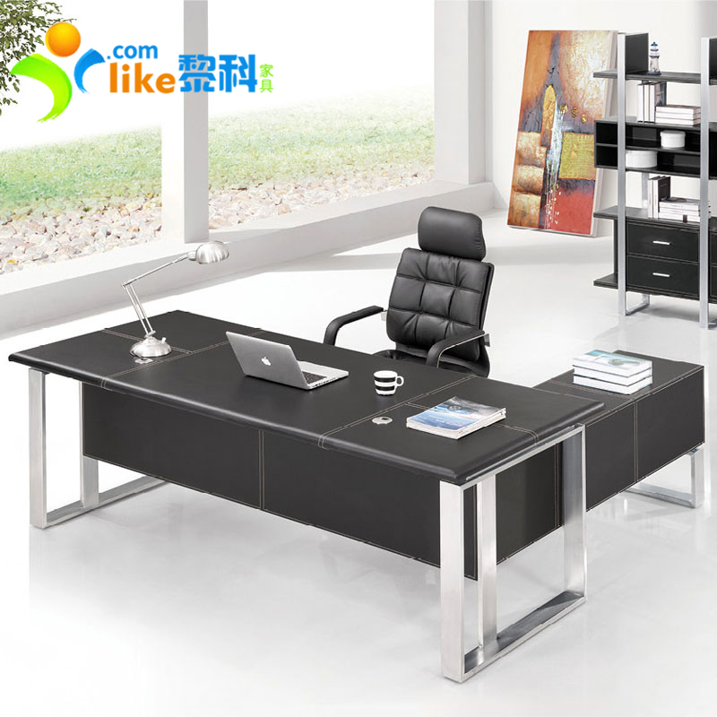 Modern simplicity Steel frame Single Boss table Leather President of the table Desk Desks and chairs combination Head Manager tablein the Business/Office Furniture , Office Furniture , Desk , Desk/Executive Desk category - from Buy2taobao.com to provide professional Taobao agent buy service