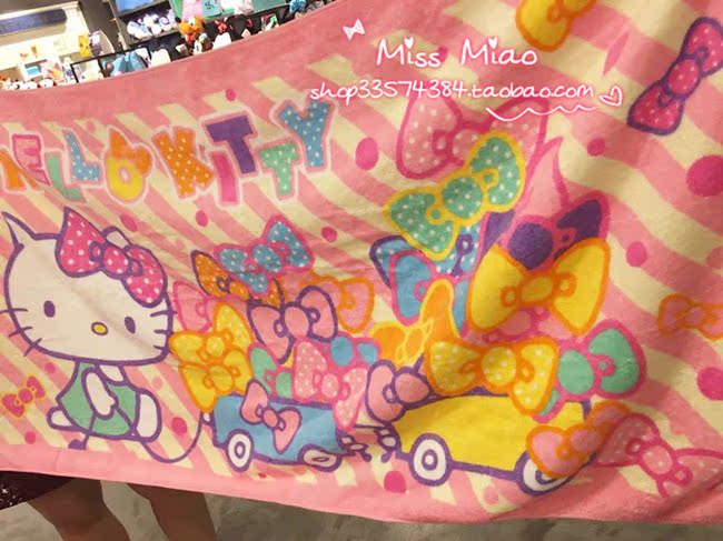 包邮现货泰国sanrio纯棉HELLO KITTY蝴蝶结正品大浴巾+方巾 2件套在类目 居家日用, 毛巾/浴巾/浴袍, 浴巾中 - 来自Buy2taobao.com提供专业的淘宝代购服务