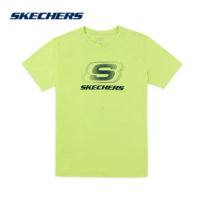 Skechers斯凯奇男装新款舒适圆领短袖 纯棉休闲T恤衫 SDAMS18B006