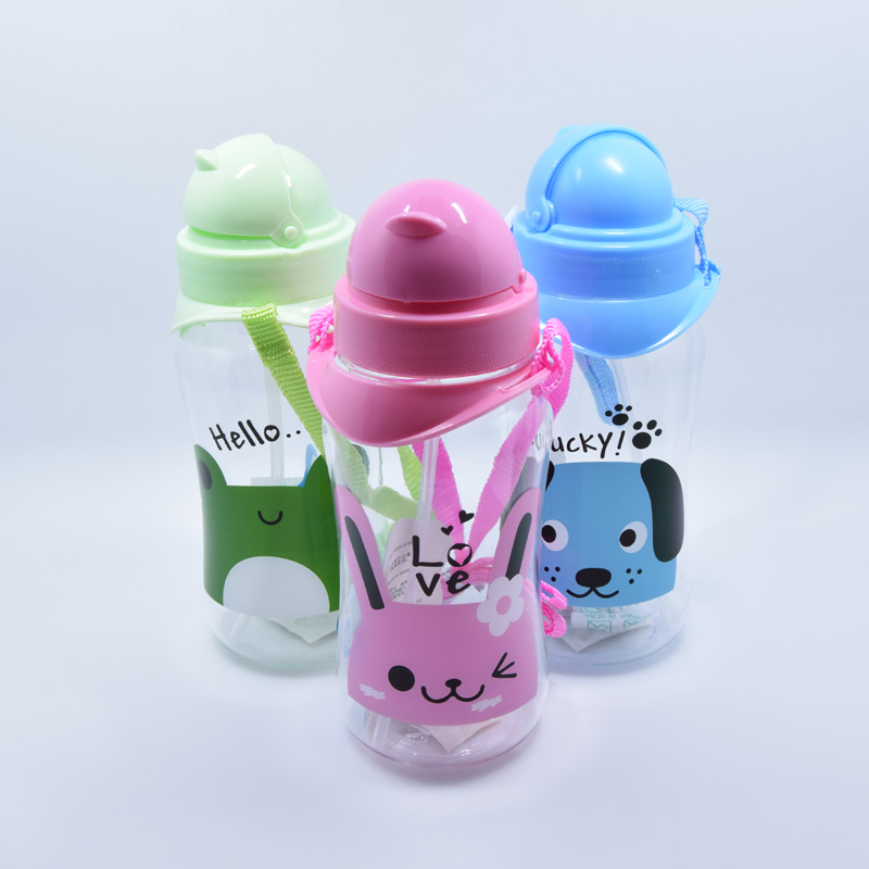 儿童卡通水壶带提绳挂绳背带防漏喝水吸管杯学饮杯450ml|ruв категории подгузник/шампунь/вскармливать/тележка кроватью, кубок/посуда/измельчение/Приложение, кубок - от Buy2taobao.com для оказания профессиональной услуги покупки агента Taobao