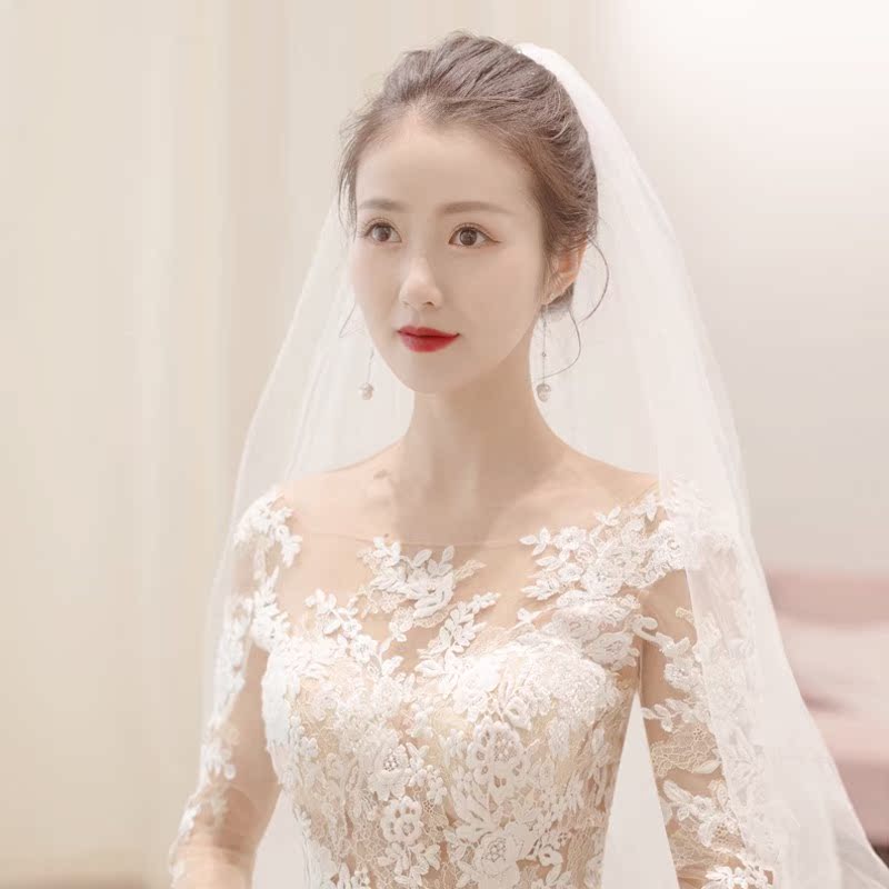 Light wedding dress 2018 new pattern Lace Long tail Middle-waisted Dream Long sleeve Lace Self cultivation Court sleeve Wedding dress Off Shoulderin the Women's clothing/Boutique , Wedding/Cheongsam/Formal dress , Wedding category - from Buy2taobao.com to provide professional Taobao agent buy service