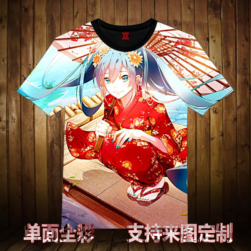 初音未来T恤歌姬miku单面全彩二次元动漫周边T恤短袖衣服夏季日系|msdalam kategori mod main/animasi/Zhou Bian/cos/permainan papan, kartun/Animasi Zhou Bian, Anime T-shirt/kasut/pakaian - dari Buy2taobao.com untuk memberikan perkhidmatan ejen Taobao profesional membeli
