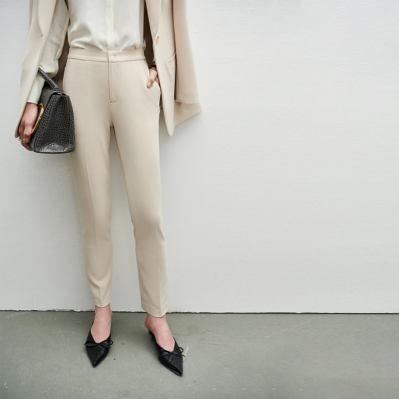 D home Beige oh Can collect stamps Awesome pants Falling intellectual Obvious legs and thin skinny legs Suit pants W21883in the Women's clothing/Boutique , Pants , Suit pants/Dress pants category - from Buy2taobao.com to provide professional Taobao agent buy service
