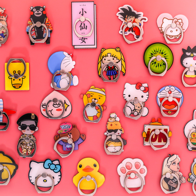 创意个性手机指环支架扣 可爱环扣 女手指卡通支撑后壳后背贴背面