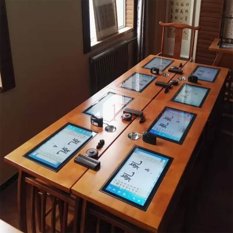 国学课桌 临摹书法桌 显示屏国学桌 书法课桌|msdalam kategori Perniagaan/perabot pejabat, Mengajar kampus Furniture, Meja dan kerusi - dari Buy2taobao.com untuk memberikan perkhidmatan ejen Taobao profesional membeli