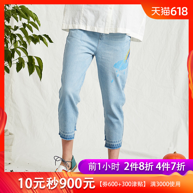 飞鸟和新酒夏装新款 主题印绣花牛仔裤在类目 女装/女士精品, 牛仔裤中 - 来自Buy2taobao.com提供专业的淘宝代购服务