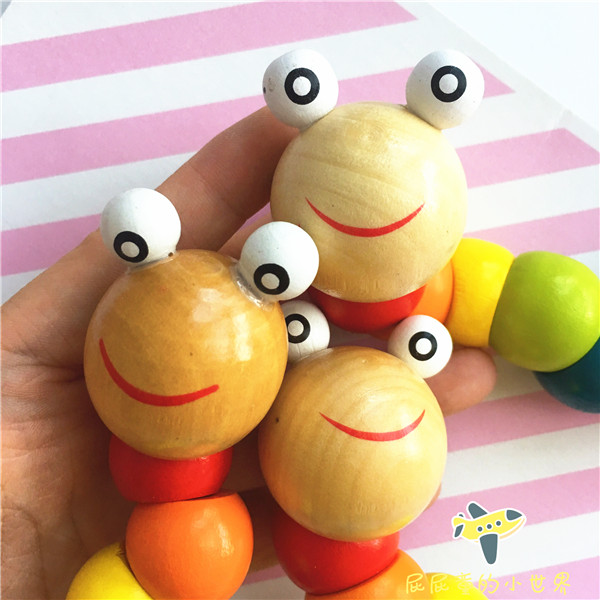 非外贸木质百变彩色扭扭乐毛毛虫婴儿益智早教玩具无气味手指玩具在类目 玩具/童车/益智/积木/模型, 其它玩具中 - 来自Buy2taobao.com提供专业的淘宝代购服务