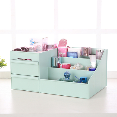 化妆品收纳盒桌面抽屉式梳妆台护肤刷筒整理盒面膜口红置物收纳架