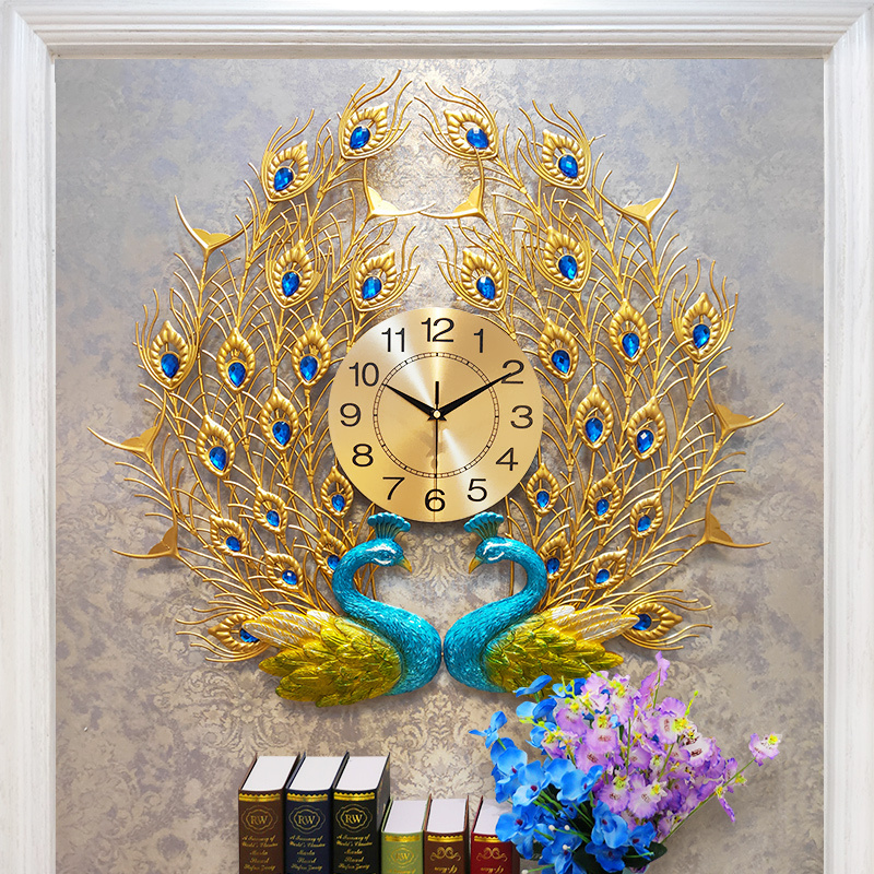 clocks and watches Wall clock a living room European style fashion Wall decorate Simplicity Art Mute Quartz originality Peacock Pocket Watchin the Home accessories , Home bell ornaments/Alarm Clock , Wall clock category - from Buy2taobao.com to provide professional Taobao agent buy service
