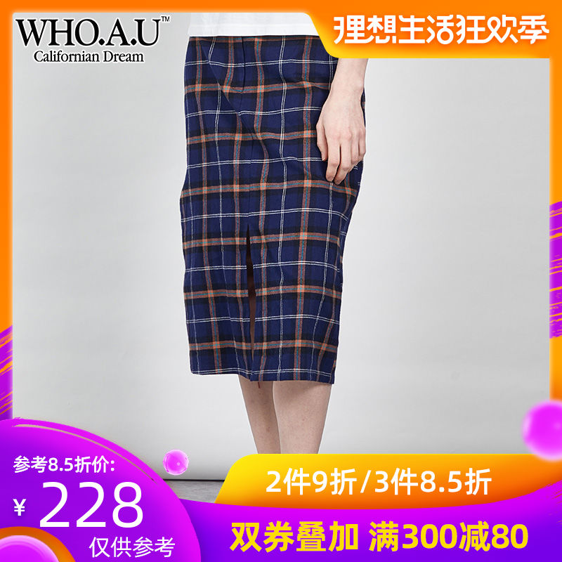 WHOAU2019春夏新款女格紋通勤韓版包臀半身裙短裙WHWH923C21在類目 女裝/女士精品, 半身裙中 - 來自Buy2taobao.com提供專業的淘寶代購服務
