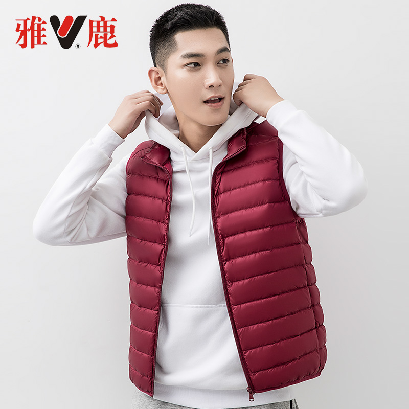 yaloo/ Yalu Light and thin Stand collar Down Vest coat Sleeveless Jacket Light and thin Down Jackets vestin the Men's clothing, Vest/Vest category - from Buy2taobao.com to provide professional Taobao agent buy service