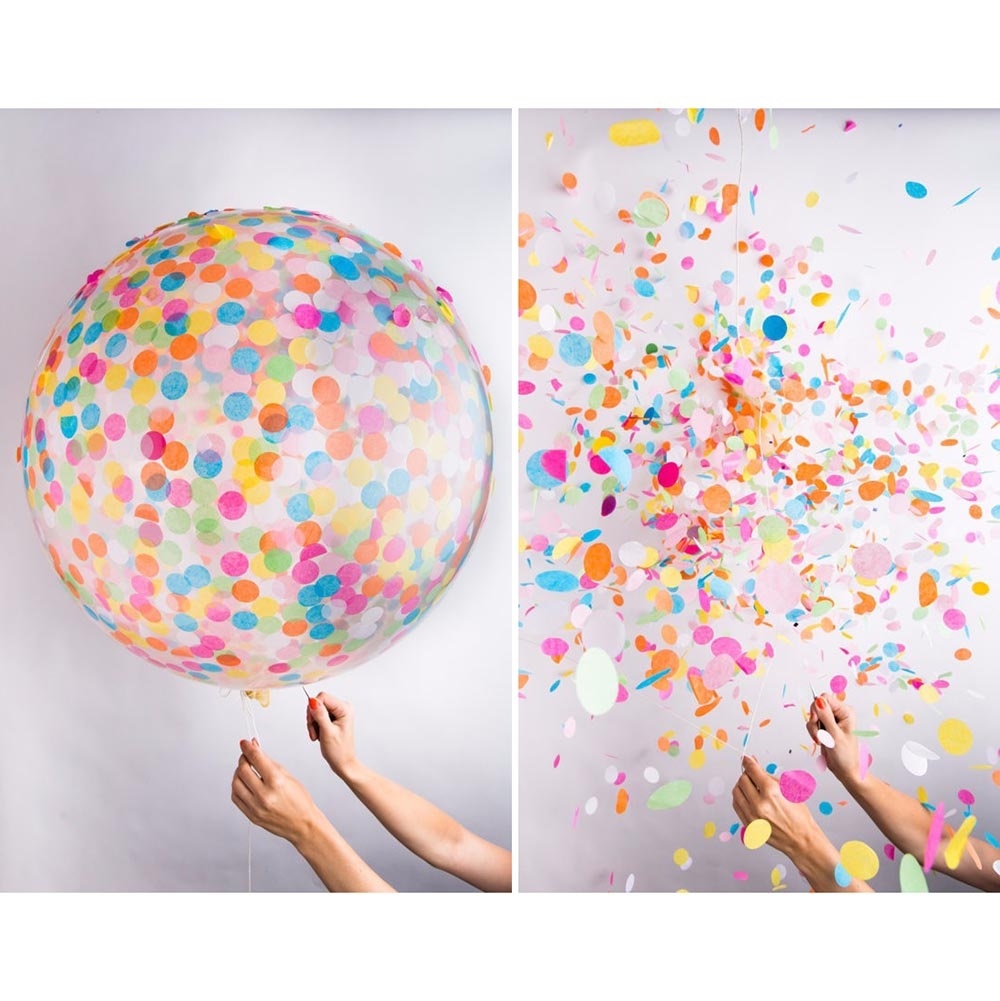 Clear Balloon Crepe Paper Filled Colors Party Decor chineon在类目 包装, 托盘/底座, 纸托盘中 - 来自Buy2taobao.com提供专业的淘宝代购服务
