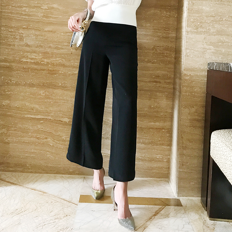 Crafted Force Show thin Acetic acid black Broad leg Straight pantsin the Women's clothing/Boutique , Pants , Casual pants category - from Buy2taobao.com to provide professional Taobao agent buy service