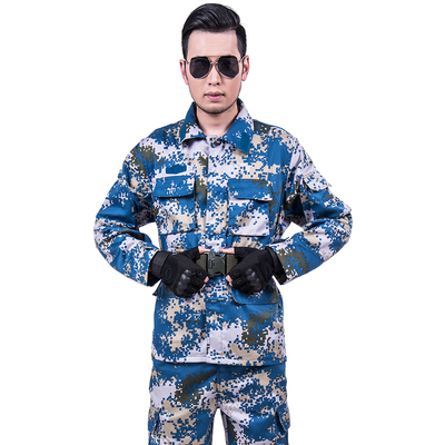 新款火蓝刀锋海军海洋迷彩服套装男 春秋特种兵作训服