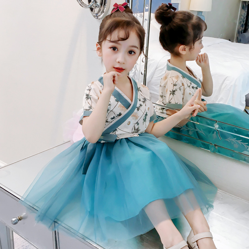 女童夏裝新款改良櫻花漢服兩件套連衣裙短袖唐裝民族風兒童裙古裝在類目 童裝/嬰兒裝/親子裝, 兒童旗袍/唐裝/民族服裝, 唐裝中 - 來自Buy2taobao.com提供專業的淘寶代購服務