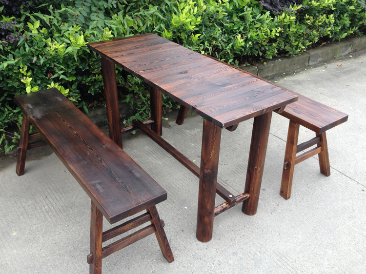 Anticorrosive solid wood Carbonize outdoors furniture Bar Courtyard/Stall table/Tables and chairs combination Kitin the Residential furniture , Tables , Dining table category - from Buy2taobao.com to provide professional Taobao agent buy service