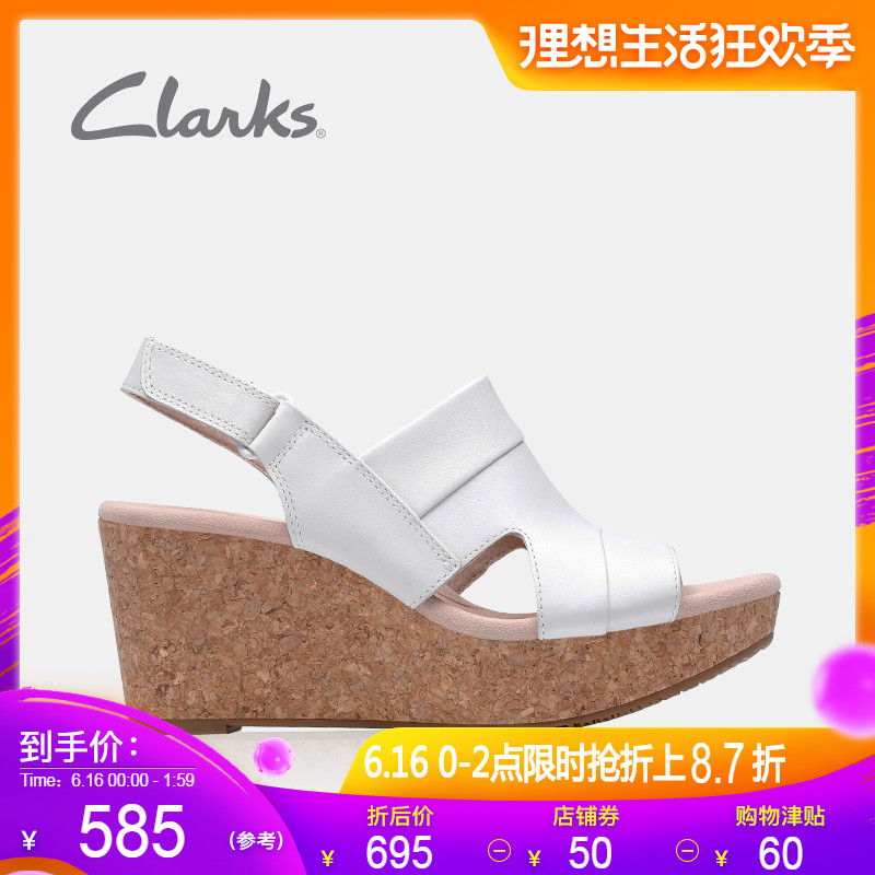 clarks其乐女鞋2019新款AnnadelIvory休闲露趾厚底坡跟凉鞋女外穿|ruв категории Женская обувь, сандалии - от Buy2taobao.com для оказания профессиональной услуги покупки агента Taobao