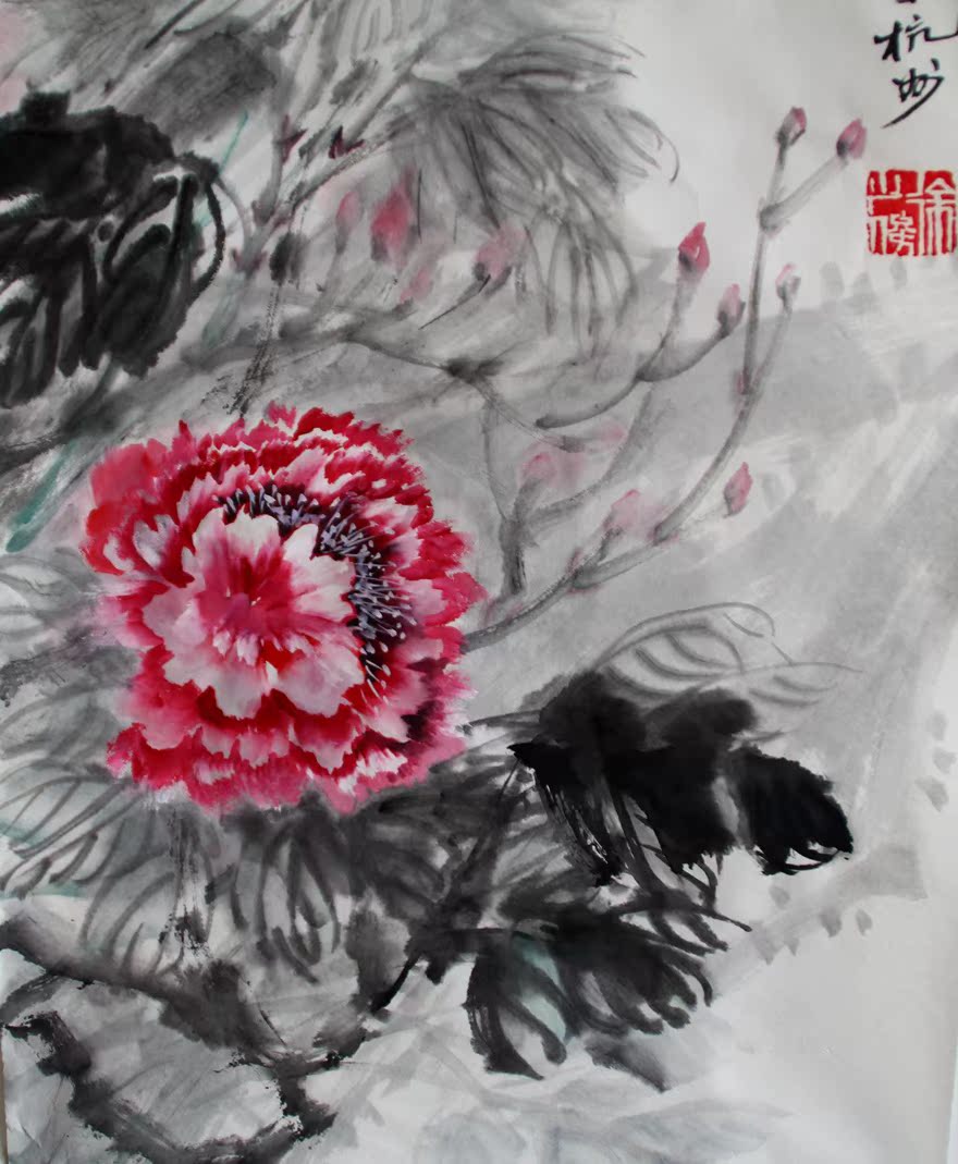 当代著名国画家 徐少俊《吉祥》