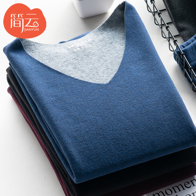 德绒无痕保暖内衣男士秋衣裤套装加厚加绒恒温自发热纤维秋裤冬季