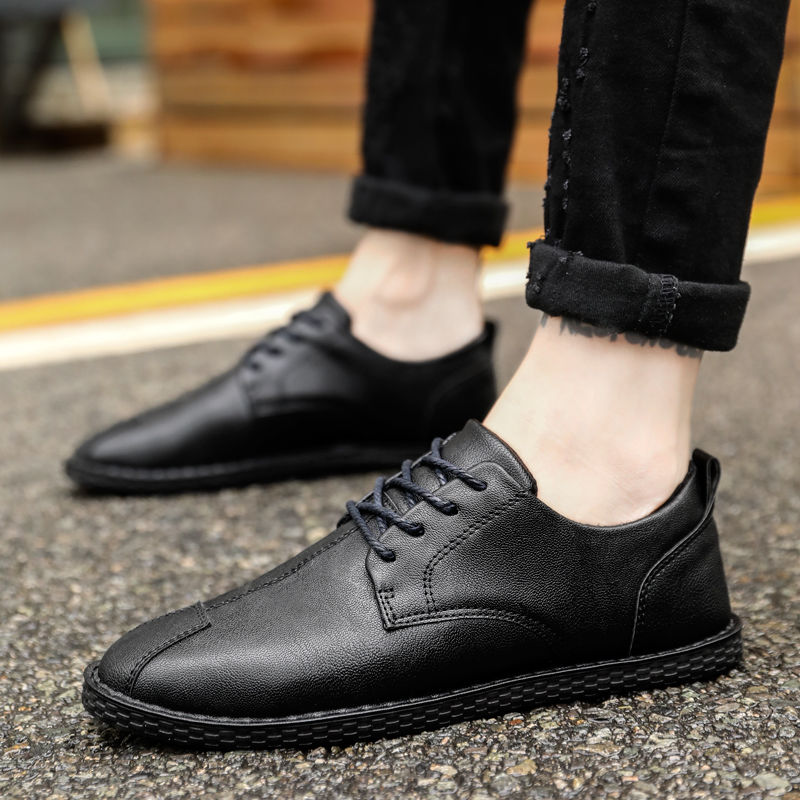 2019 new pattern summer Men's Shoes Korean Edition Trend peas leather shoes man Versatile Casual shoes England Youth Trendy shoesin the Home Daily , Shoes Accessories , Insole category - from Buy2taobao.com to provide professional Taobao agent buy service
