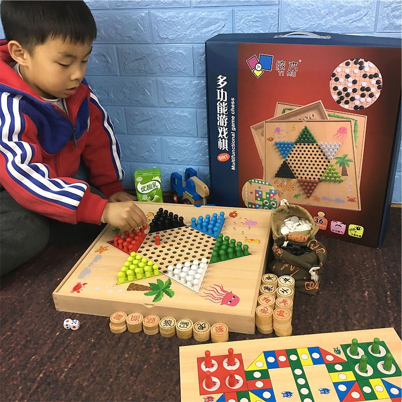 幼儿园跳棋儿智围棋象棋斗兽棋木质五指棋亲子大号飞行棋在类目 玩具/童车/益智/积木/模型, 儿童棋类/桌面游戏, 飞行棋中 - 来自Buy2taobao.com提供专业的淘宝代购服务
