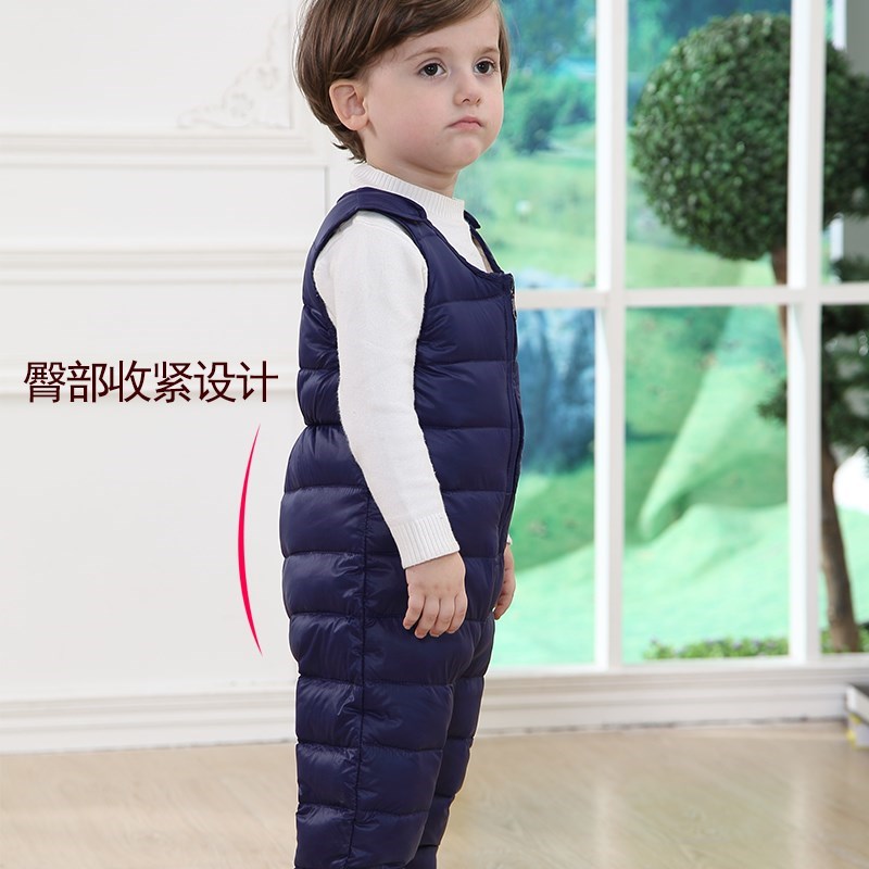 亲款儿童羽绒背带裤男连体衣女背心宝宝连身服加厚外穿棉裤冬季|ruв категории Детская одежда, вниз одежды/перо вкладыш, брюки вниз - от Buy2taobao.com для оказания профессиональной услуги покупки агента Taobao