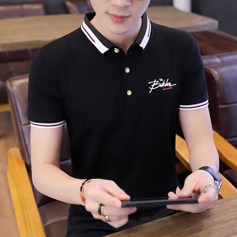 polo Short sleeved Embroidery summer Thin section Trend man Paul T-shirt Chaopai Self cultivation Lapel T-shirtin the Men's clothing, Polo Shirts category - from Buy2taobao.com to provide professional Taobao agent buy service