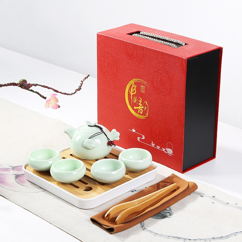 Bamboo Tea Tray Business gifts Gift box ceramics Kungfu Online Tea Set Office teapotin the Tableware , Tea set , Kung Fu Tea category - from Buy2taobao.com to provide professional Taobao agent buy service