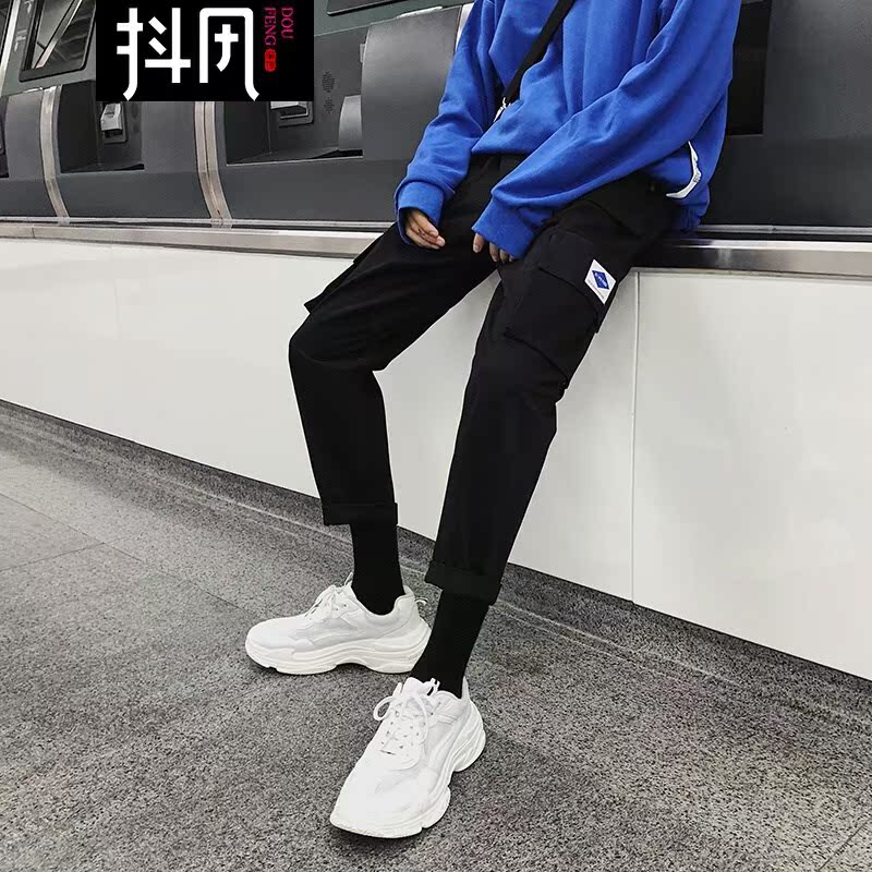 抖風工裝褲男女情侶潮牌寬松加絨休閑褲韓版九分褲男生哈倫褲青。在類目 戶外/登山/野營/旅行用品, 戶外服裝, 戶外休閒衣褲, 戶外休閒褲中 - 來自Buy2taobao.com提供專業的淘寶代購服務