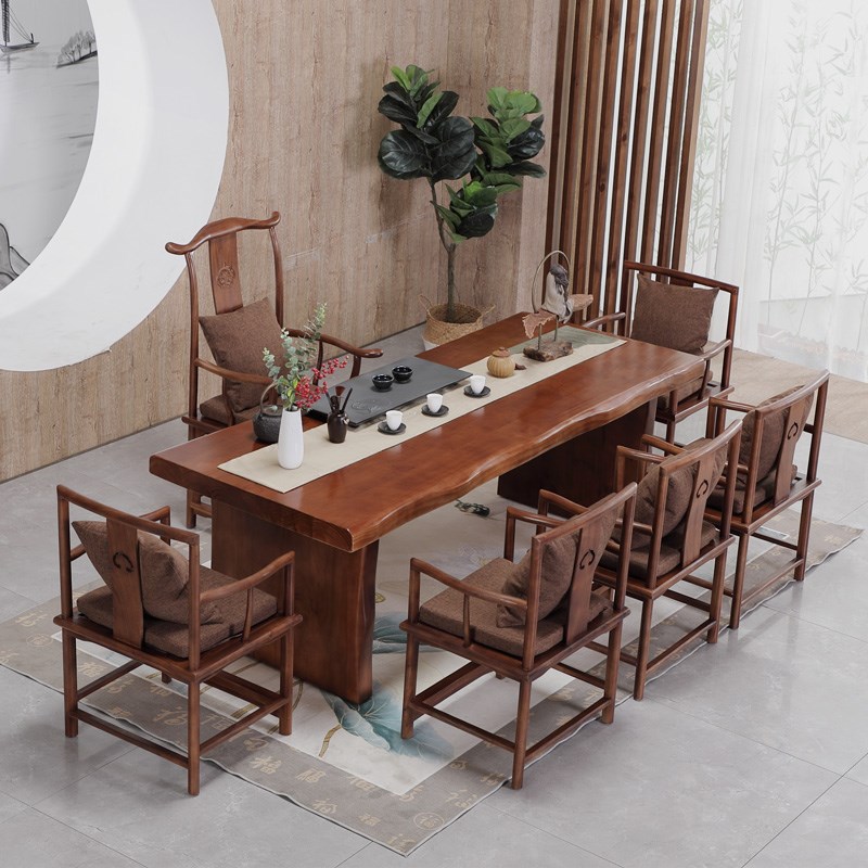 New Chinese style Tea tables and chairs combination solid wood Large table American style loft Log to work in an office Meeting Long table Kungfu Online Tea tablein the Business/Office Furniture , Office Furniture , Desk , Conference table category - from Buy2taobao.com to provide professional Taobao agent buy service