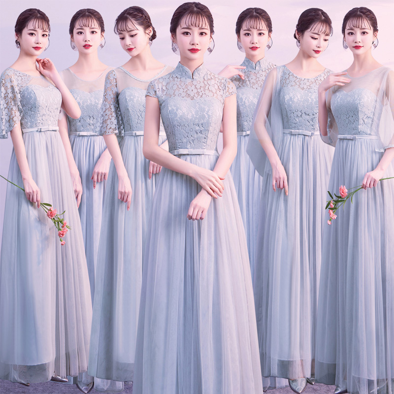2019 new pattern Bridesmaid full dress have more cash than can be accounted for Self cultivation Bridesmaid Dresses Sister skirt marry grey Evening dress costumein the Women's clothing/Boutique , Wedding/Cheongsam/Formal dress , Formal dress/Evening category - from Buy2taobao.com to provide professional Taobao agent buy service
