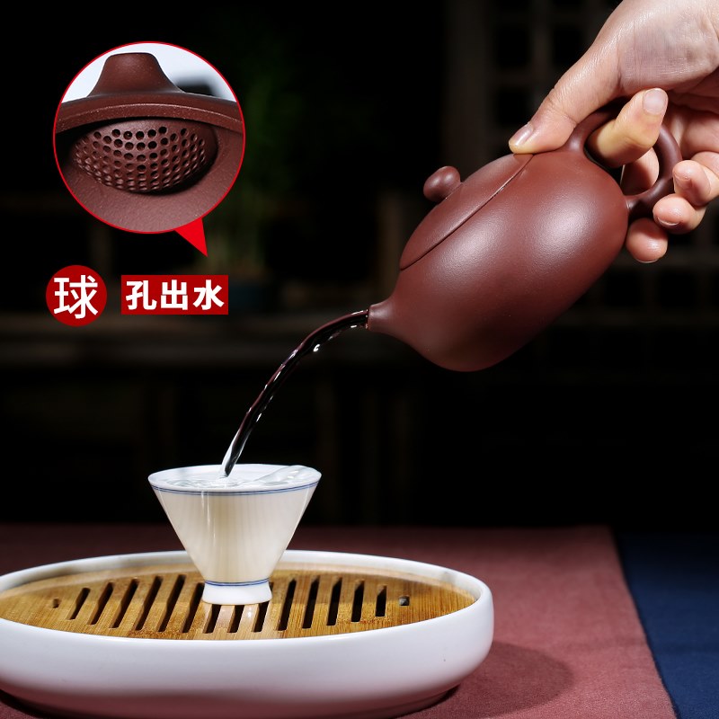 宜兴紫砂壶扁款原矿纯手工泡茶壶非陶瓷球孔功夫茶具泡茶壶西施壶在类目 餐饮具, 茶具, 茶壶中 - 来自Buy2taobao.com提供专业的淘宝代购服务