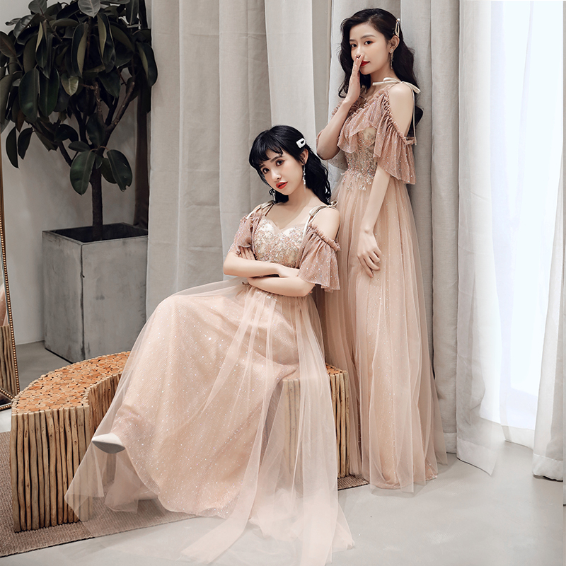 2019 new pattern Bridesmaid Dresses temperament Sisters wedding full dress have more cash than can be accounted for graduation Dress Show thin Confidantein the Women's clothing/Boutique , Wedding/Cheongsam/Formal dress , Formal dress/Evening category - from Buy2taobao.com to provide professional Taobao agent buy service