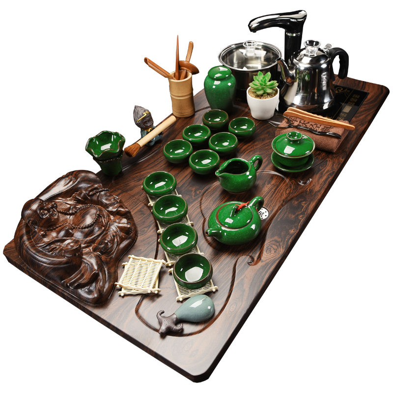 功夫茶具套装家用泡茶全自动茶壶茶道电热炉茶台实木茶盘茶杯在类目 餐饮具, 茶具, 整套茶具中 - 来自Buy2taobao.com提供专业的淘宝代购服务